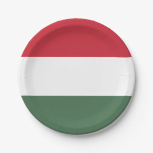 Hungary Flag Paper Plate