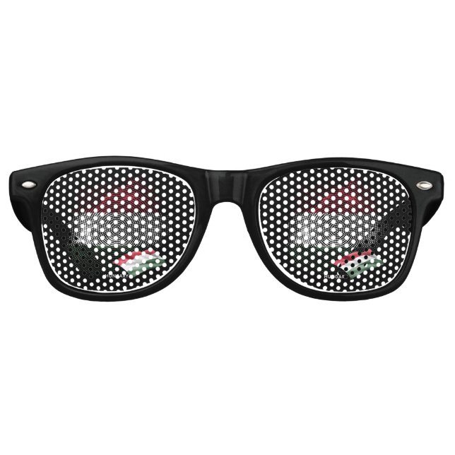 Hungary flag retro sunglasses (Front)