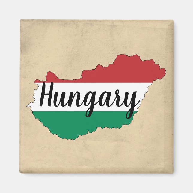 Hungary Flag Silhouette Magnet (Front)