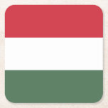 Hungary Flag Square Paper Coaster<br><div class="desc">Patriotic flag of Hungary.</div>