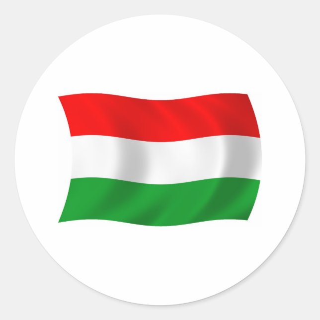 Hungary Flag Sticker (Front)