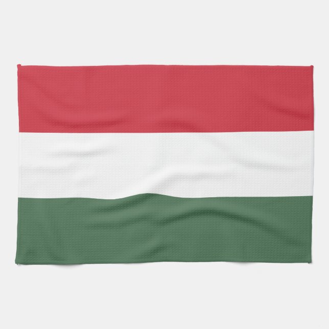 Hungary Flag Tea Towel (Horizontal)