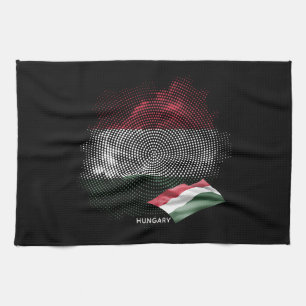 Hungary flag tea towel