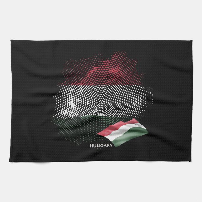 Hungary flag tea towel (Horizontal)