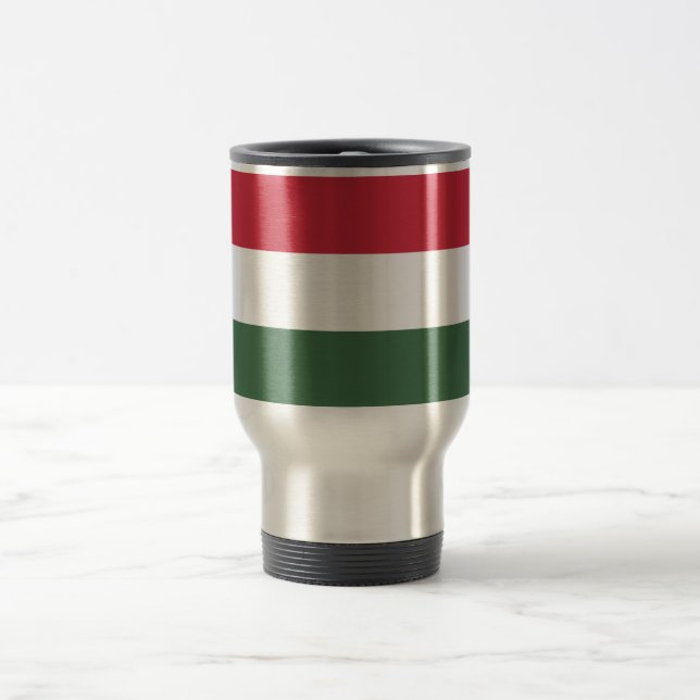 Hungary Flag Travel Mug (Center)
