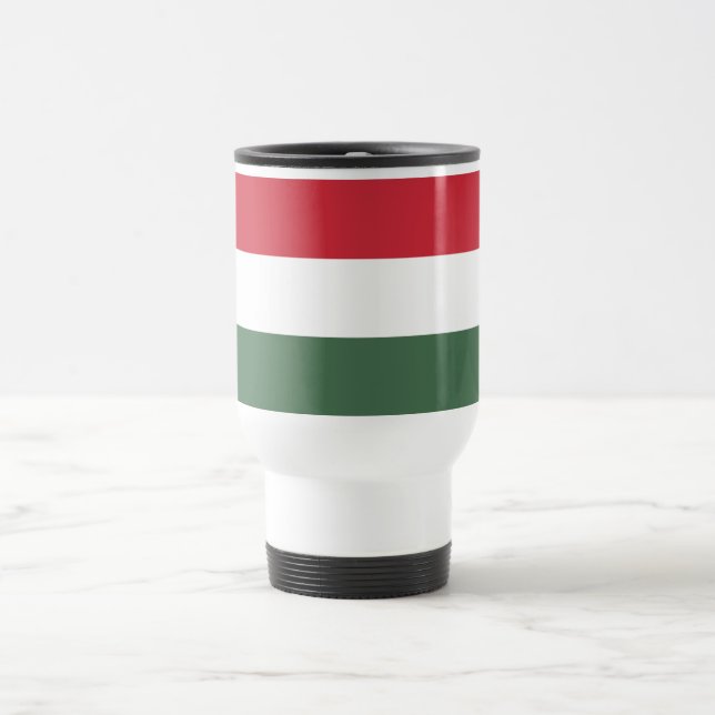 Hungary Flag Travel Mug (Center)