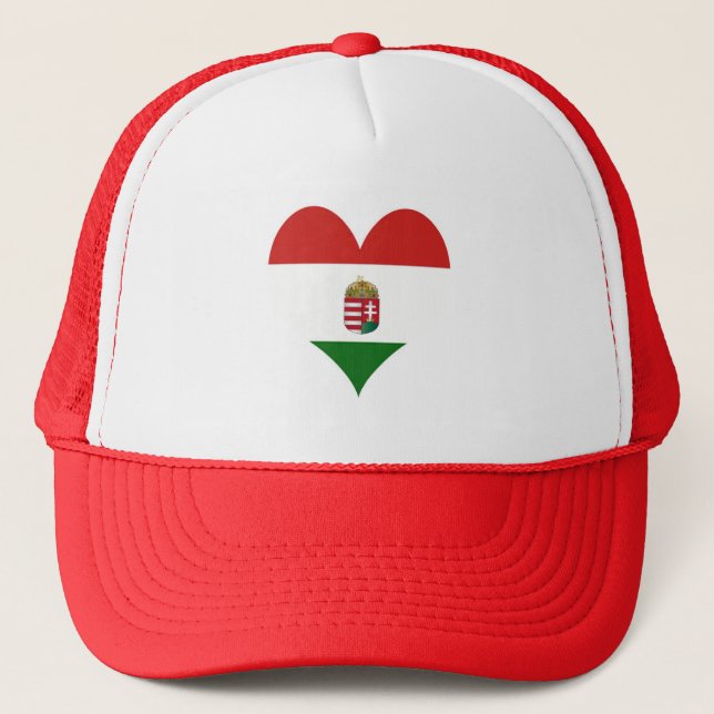 Hungary flag  trucker hat (Front)