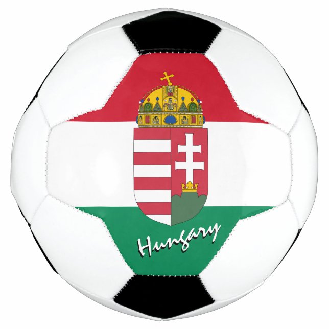 Hungary Football & Hungarian Flag / Sports Soccer Ball (Front)