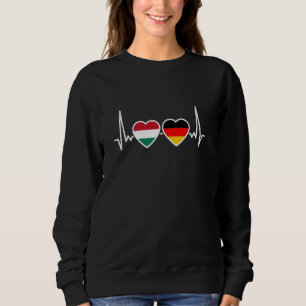 Hungary Germany Heartbeat Flag Hungarian Sweatshirt