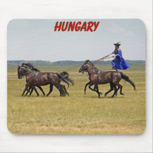 Hungary horseman and horses mouse pad
