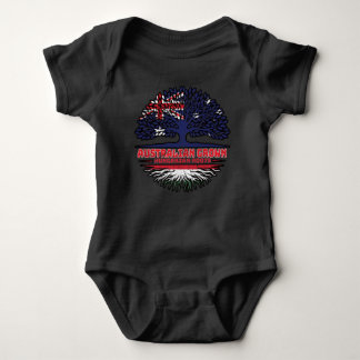 Hungary Hungarian Australian Australia Tree Roots Baby Bodysuit
