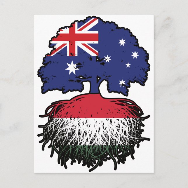 Hungary Hungarian Australian Australia Tree Roots Postcard (Front)