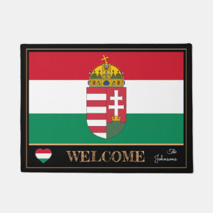 Hungary & Hungarian Flag house mats/sports Welcome Doormat
