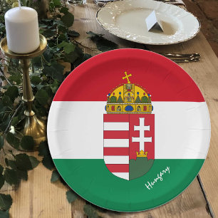 Hungary, Hungarian Flag - party, birthday /sports Paper Plate
