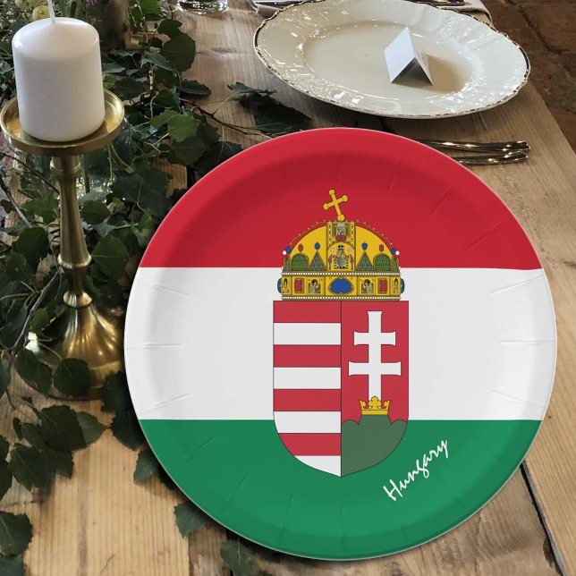 Hungary, Hungarian Flag - party, birthday /sports Paper Plate (Creator Uploaded)