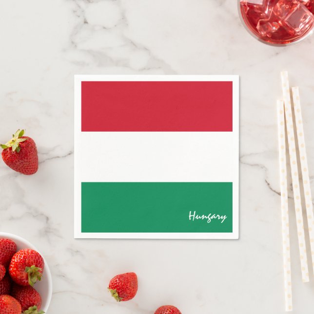 Hungary & Hungarian flag party fashion /sport fans Napkin (Insitu)