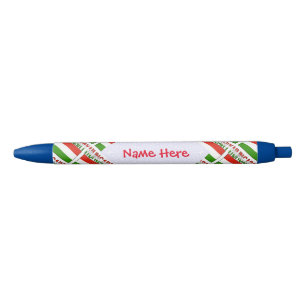 Hungary Hungarian Flag Tiled Red Personalised Black Ink Pen