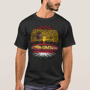 Hungary Hungarian Spain Spanish Tree Roots Flag T-Shirt