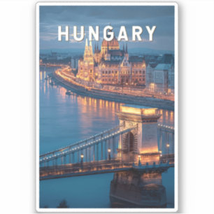 Hungary Illustration Travel Art Vintage