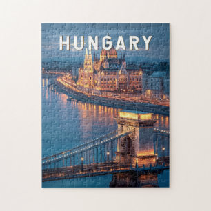 Hungary Illustration Travel Art Vintage Jigsaw Puzzle