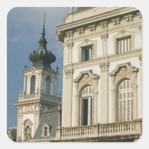 HUNGARY, Lake Balaton Region, KESZTHELY: Square Sticker