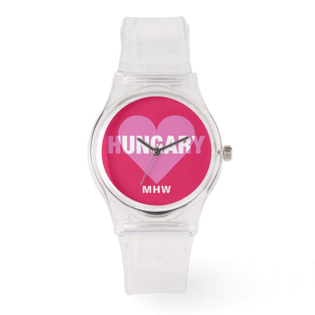 Hungary Love custom monogram watches (Front)