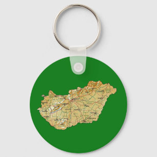 Hungary Map Keychain
