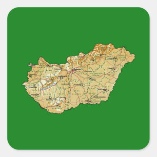Hungary Map Sticker