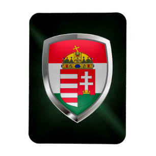 Hungary Metallic Emblem Magnet