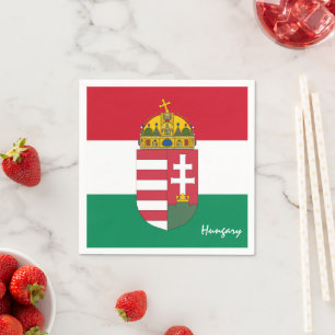 Hungary Napkins, Hungarian flag party /sports fan Napkin