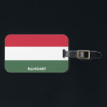 Hungary National Flag Patriotic Luggage Tag<br><div class="desc">Hungary National Flag Patriotic Luggage Tag with the Hungary flag printed over the one side of the tag. Country name written with the vibrant font is integrated in the design on the bottom. Text is fully customisable using "Customise it!" feature. Other side of the tag is reserved for your information....</div>