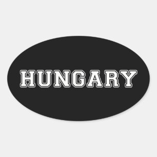 Hungary Oval Sticker