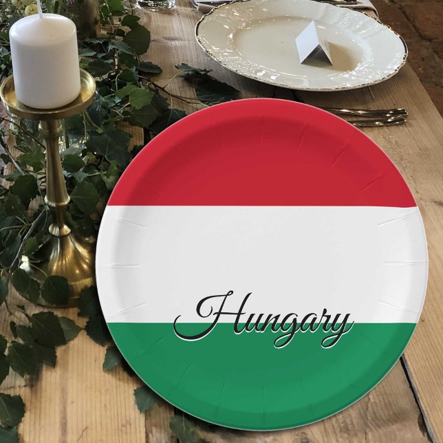 Hungary plates, Hungarian Flag party /sports Paper Plate (Creator Uploaded)