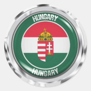 Hungary Round Emblem Classic Round Sticker