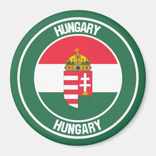 Hungary Round Emblem Magnet (Front)