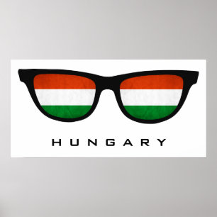 Hungary Shades custom text & colour poster