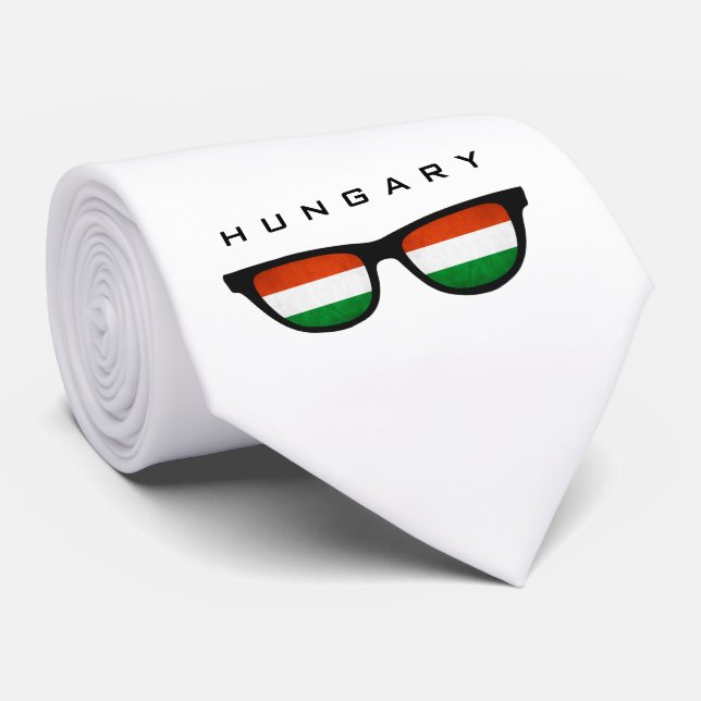 Hungary Shades custom text & colour tie (Rolled)