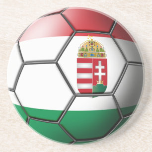 Hungary Soccer Ball Coasters