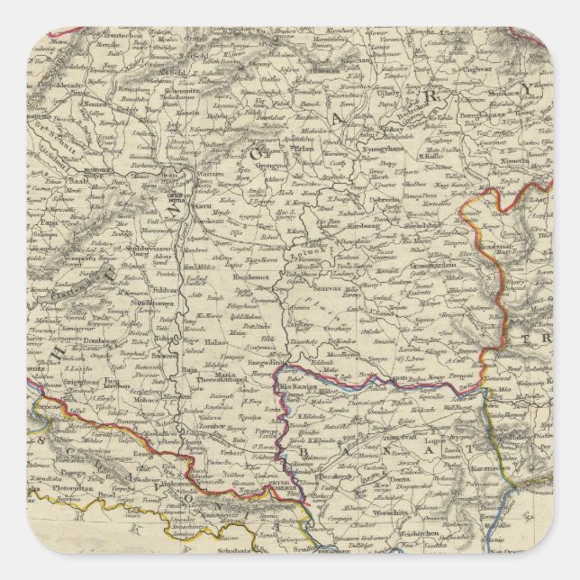 Hungary Square Sticker (Front)