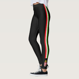 Hungary stripes flag leggings