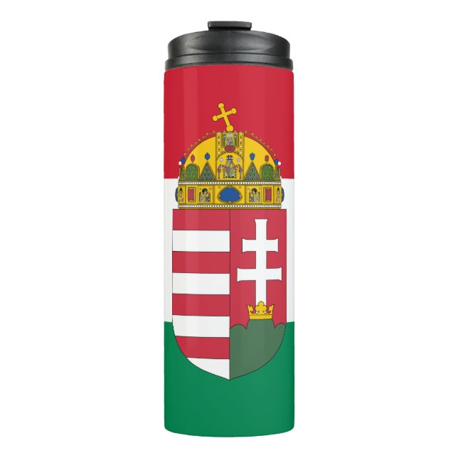 Hungary Travel Mug, patriotic Hungarian Flag Thermal Tumbler (Front)