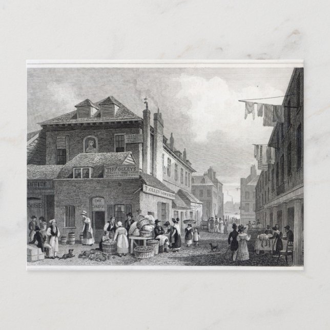 Hungerford Market, Strand, engraved Thomas Postcard (Front)