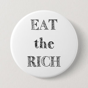 hungry 7.5 cm round badge