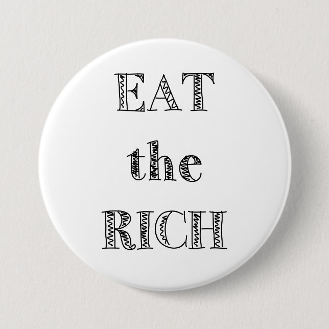 hungry 7.5 cm round badge (Front)