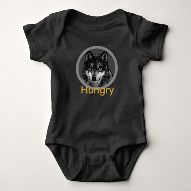 Hungry - Baby Jersey Bodysuit Bodysuit (Front)