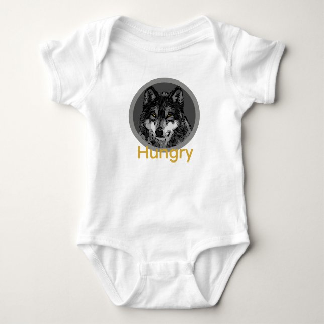 Hungry - Baby Jersey Bodysuit Bodysuit (Front)