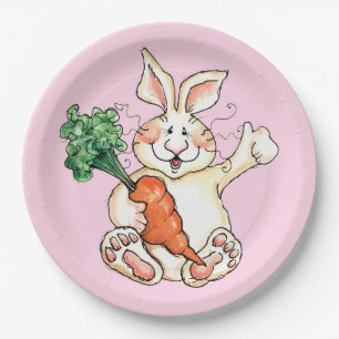 Hungry Bunny Paper Plate