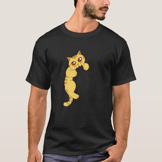 Hungry Cat Eats T-Shirt (Front)