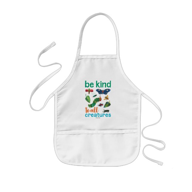 Hungry Caterpillar | Be Kind to All Creatures Kids Apron (Front)