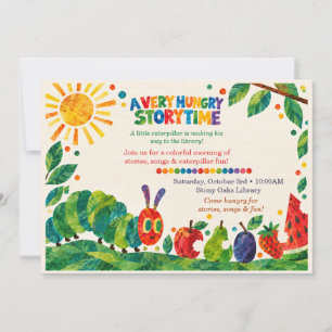 Hungry Caterpillar Library Storytime Invitation